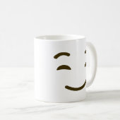 Mug Visage drôle souriant d'un air affecté d'émoticône (Devant droit)