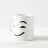 Mug Visage drôle souriant d'un air affecté d'émoticône (Devant gauche)