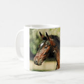 Mug Visage du cheval mosaïque Carreaux (Devant gauche)