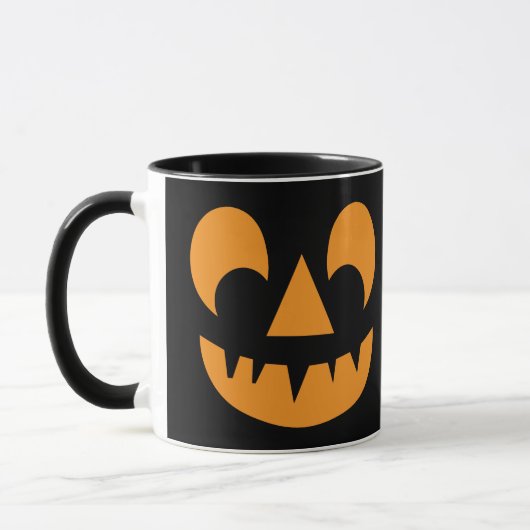 Mug Visage du Citrouille Jack-o'-lantern (Gauche)