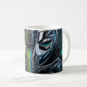 Mug Visage Émeraude Néon (Devant droit)