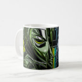 Mug Visage Émeraude Néon (Devant gauche)
