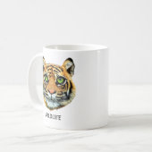 Mug Visage et calligraphie Wild Young Tiger (Devant gauche)