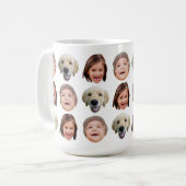 Mug Visage Familial Personnalisé 3 Photos Cute Coffee (Devant gauche)
