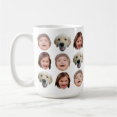 Mug Visage Familial Personnalisé 3 Photos Cute Coffee (Gauche)