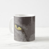 Mug Visage gris artistique de chat (Devant gauche)