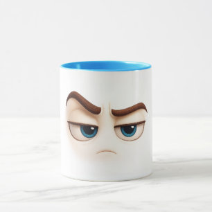 Mug Visage grognon au repos – émoji bleu énervé
