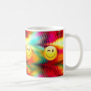 Mug Visage heureux clignant mignon et couleurs vives