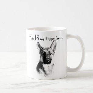 Mug Visage heureux de chien de berger allemand