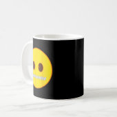 Mug Visage jaune de sourire de bouche de fermeture écl (Devant gauche)