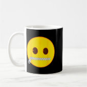 Mug Visage jaune de sourire de bouche de fermeture écl (Gauche)