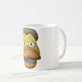 Mug Visage jaune de visage de canard (Devant droit)