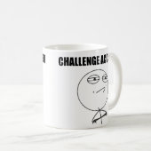 Mug Visage Meme comique de rage admis par défi (Devant droit)