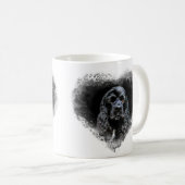 Mug Visage noir de cocker (Devant droit)