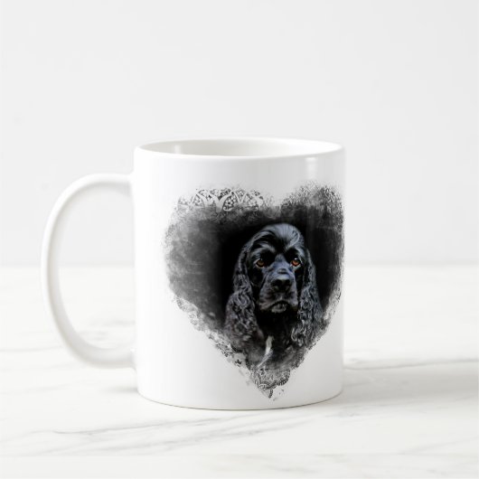 Mug Visage noir de cocker (Gauche)