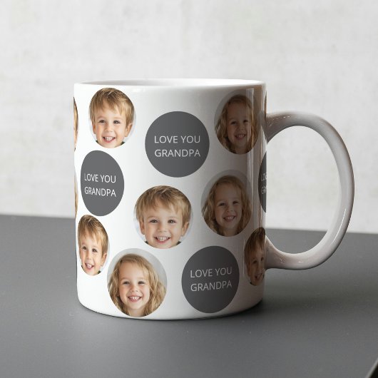 Mug Visage personnalisé à deux photos | Je T'Aime Gran