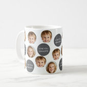 Mug Visage personnalisé à deux photos | Je T'Aime Gran (Devant gauche)