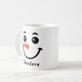 Mug Visage personnalisé pour enfants Snowman (Devant gauche)