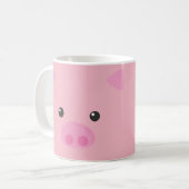 Mug Visage porcin rose (Devant gauche)