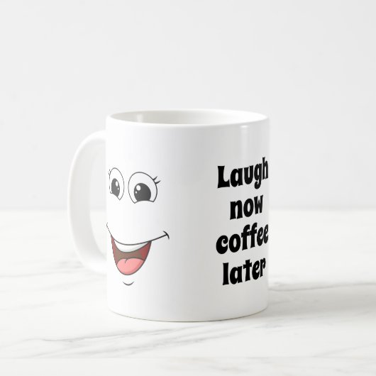 Mug visage riant joyeux (Devant gauche)