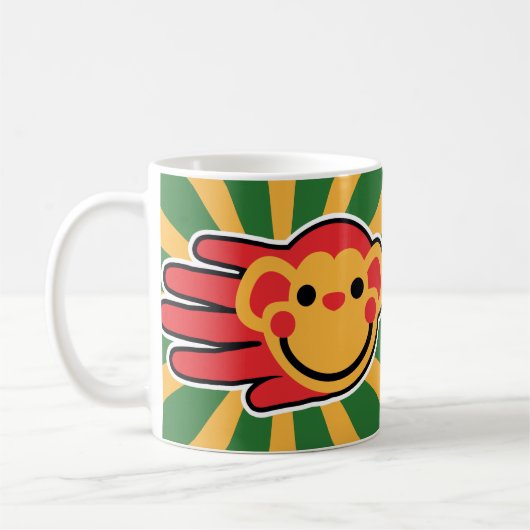 Mug Visage rouge heureux de singe (Gauche)