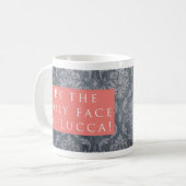 Mug Visage saint de Lucques ! Rose de motif (Devant gauche)