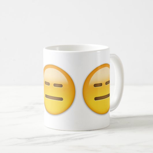 Mug Visage sans expression Emoji (Devant droit)