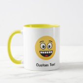 Mug Visage souriant avec boue à bouche ouverte (Gauche)