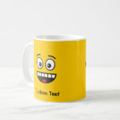 Mug Visage souriant avec Bouge de café à bouche ouvert (Devant gauche)