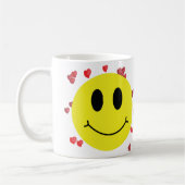 Mug Visage souriant avec Coeurs rouges (Gauche)