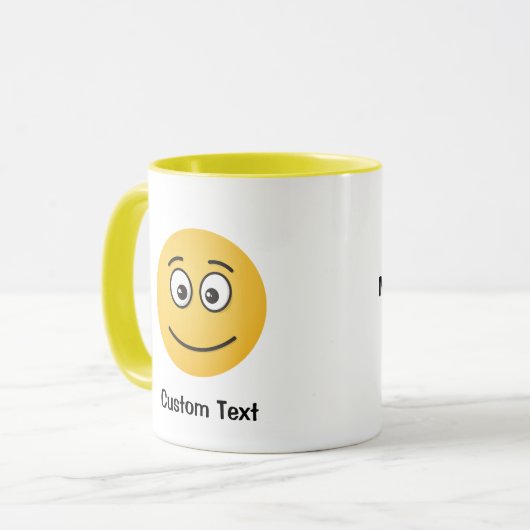 Mug Visage souriant avec sourcils ouverts (Devant gauche)