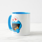 Mug Visage souriant de biscuit aux yeux en forme de co (Devant gauche)