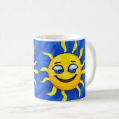 Mug Visage souriant Soleil ensoleillé (Devant droit)