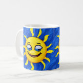 Mug Visage souriant Soleil ensoleillé (Devant gauche)