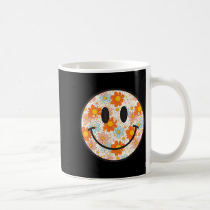 Mug Visage Sourire Joyeux Rétro Marguerite Style Prépa