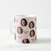 Mug Visage sur mesure & Cocktail | Rose personnalisé (Devant gauche)