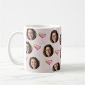 Mug Visage sur mesure & Cocktail | Rose personnalisé (Gauche)