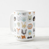Mug Visages conviviaux | Portraits d'animaux mignons (Devant gauche)