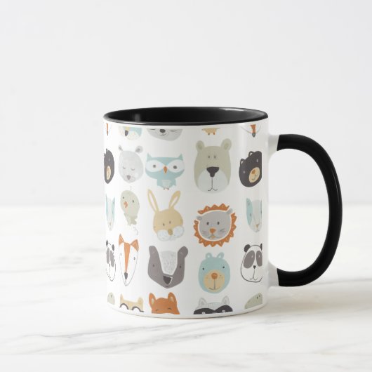 Mug Visages conviviaux | Portraits d'animaux mignons (Droite)