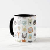 Mug Visages conviviaux | Portraits d'animaux mignons (Devant gauche)