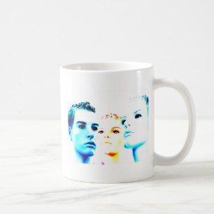 Mug Visages cool (trois amis), design minimaliste