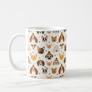 Mug Visages de chiens en hiver Casquette Motif de vaca