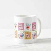 Mug visages de citation de cochon (Devant droit)
