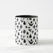 Mug Visages de clown de cirque noir et blanc (Centre)