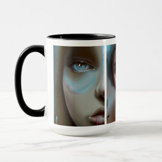 Mug Visages de femmes générés par l'IA (Gauche)