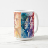 Mug Visages des femmes - Peinture aquarelle (Devant droit)