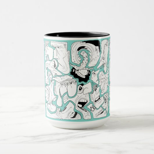 Mug Visages dessin au trait (Centre)