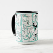 Mug Visages dessin au trait (Devant gauche)
