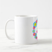 Mug Visages du signe de paix de fleur W (Gauche)