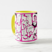 Mug Visages PinKo Art Linéaire (Devant gauche)